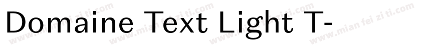 Domaine Text Light T字体转换